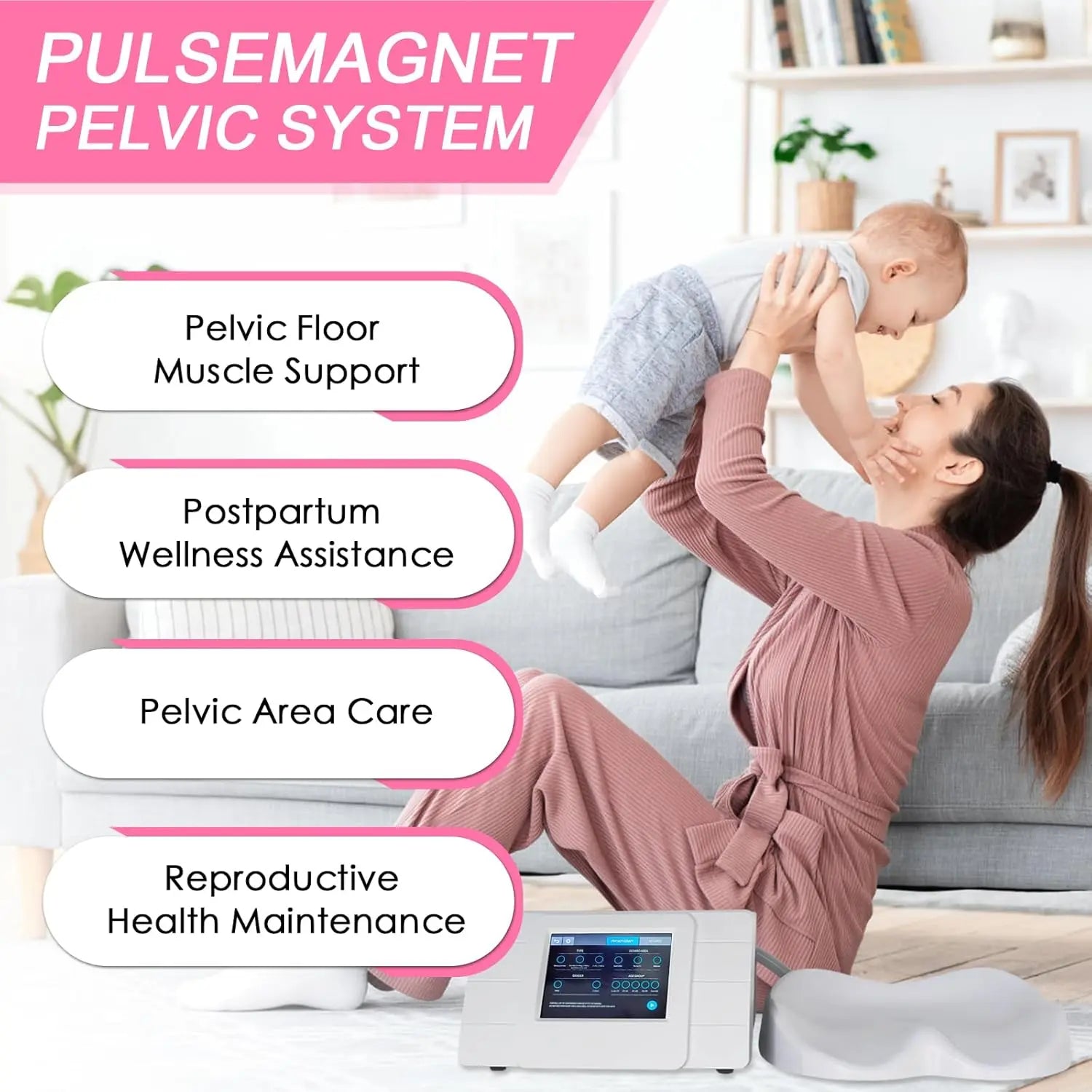 Adjustable Pelvic Floor Exerciser for Bladder Control at-Home Pelvic Strengthening Training Device for Men & Women Portable Kegel Device for Muscle Recovery FY-6103 - PELVICTRAIN